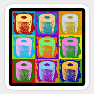 Toilet Paper Roll Pop Art Style Quarantined 2020 Funny TP Shortage Sticker